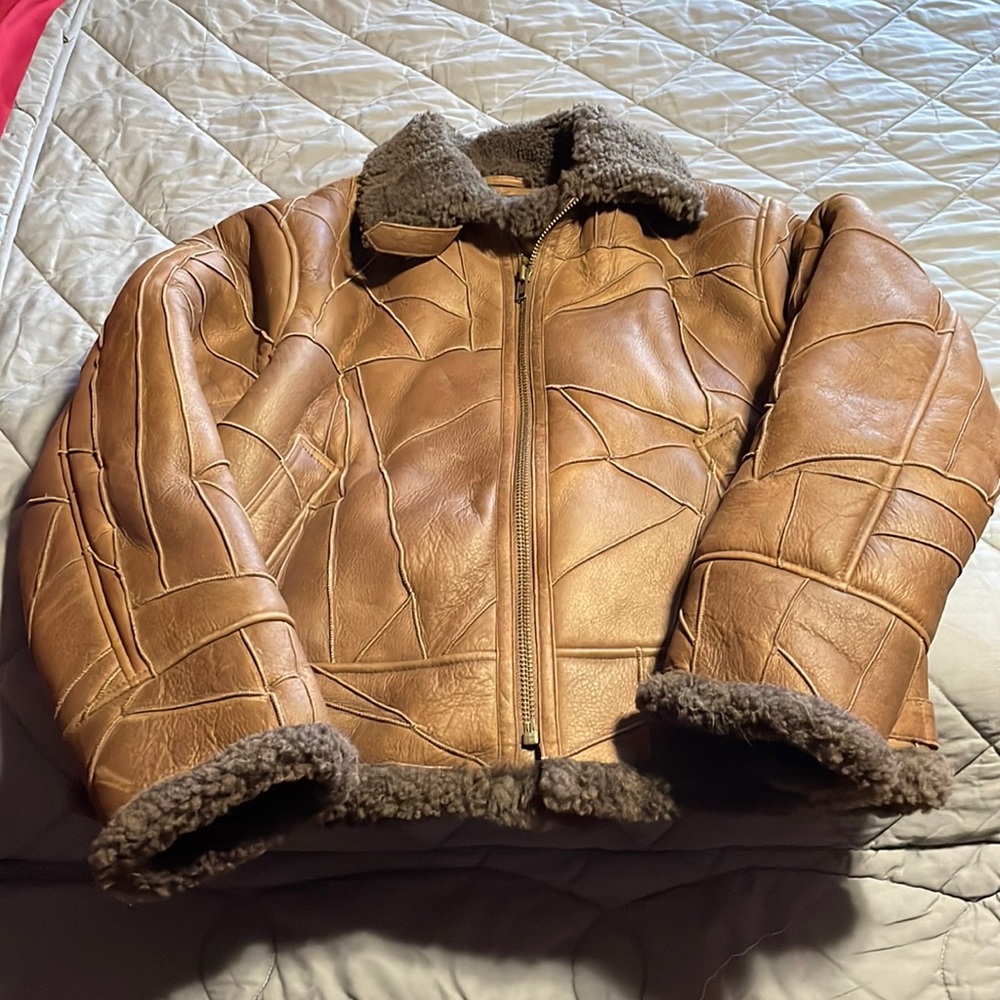 Supreme 100% genuine leather bomber jacket